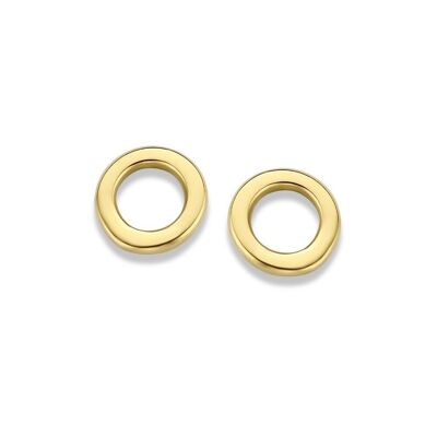 Boucles d'oreilles en or jaune 14K cercle ouvert