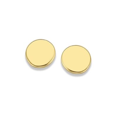 14K yellow gold earrings disc