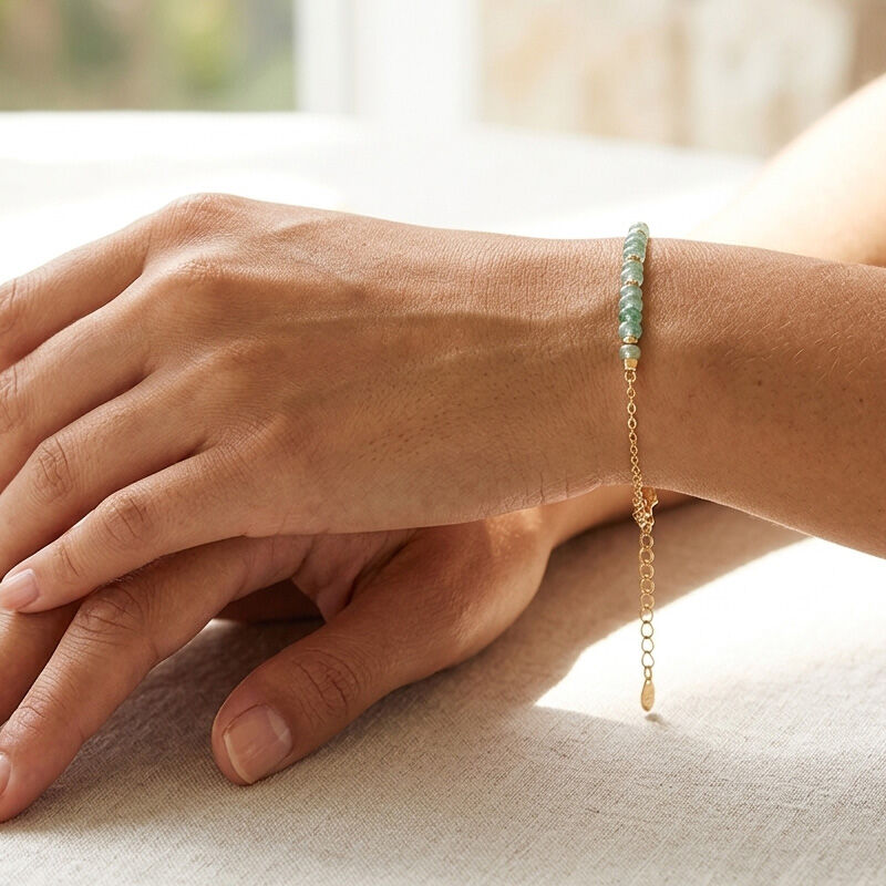 Bracelet RÊVE en pierres naturelles vertes