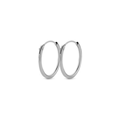 Boucles d'oreilles créoles argent 18mm plaqué rhodium