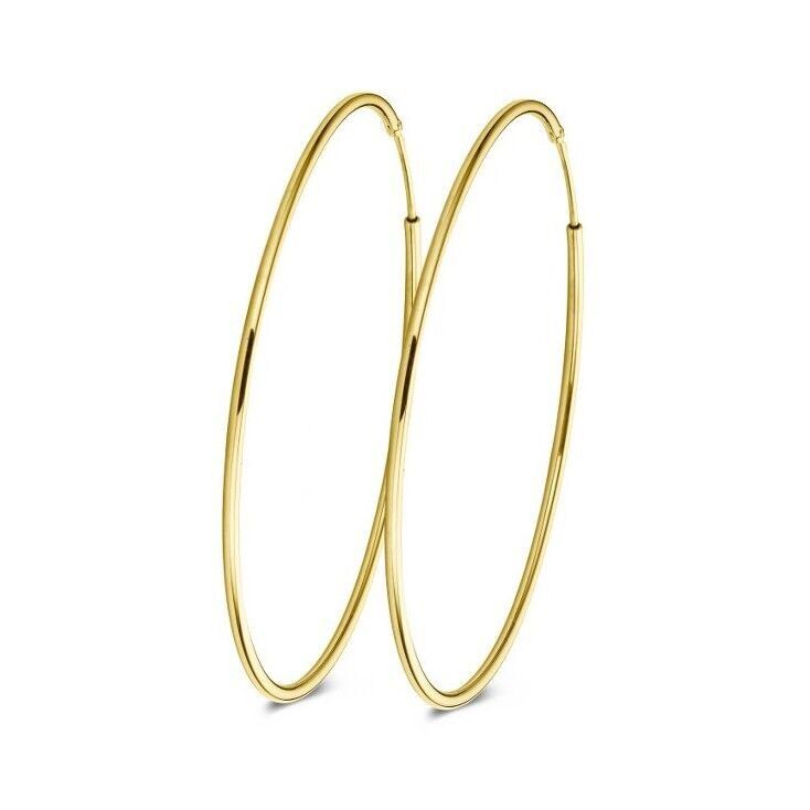 Orecchini a cerchio in argento 60mm placcato oro