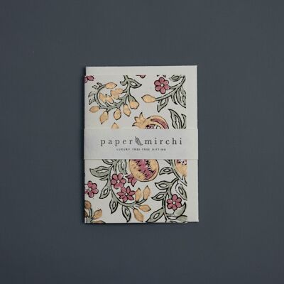 Biglietto d'auguri stampato a mano - Pomegranate Pink Earth