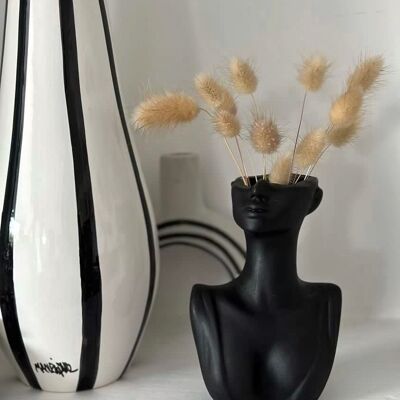 Sculptural dried flower vase "La délicate" handcrafted made in France customizable colors