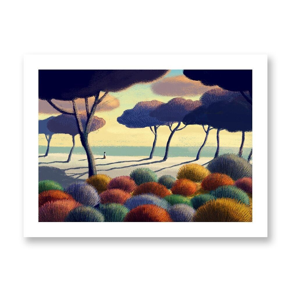 Crepuscolo sul mare - Poster artistico