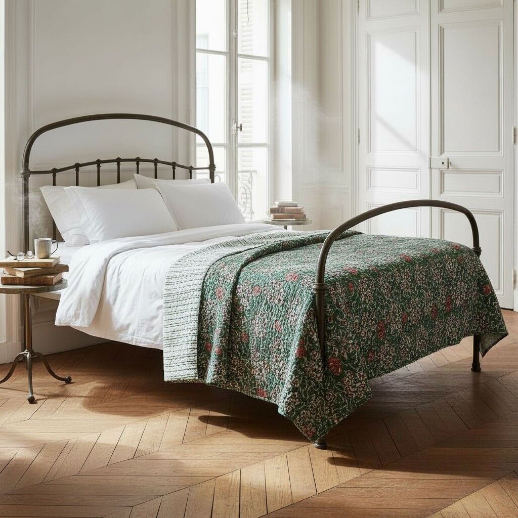 Tagesdecke aus bedruckter Baumwolle „Dali“.