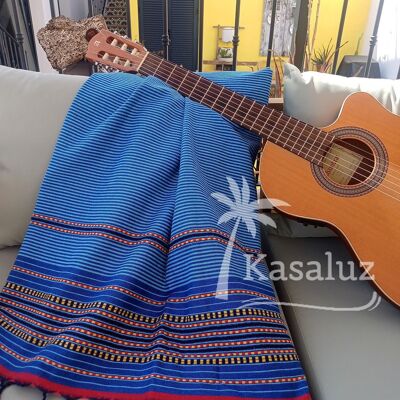 Fouta da spiaggia Gypsy blu reale 100% cotone