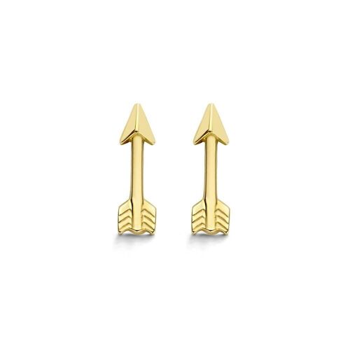 14K yellow gold earrings arrow