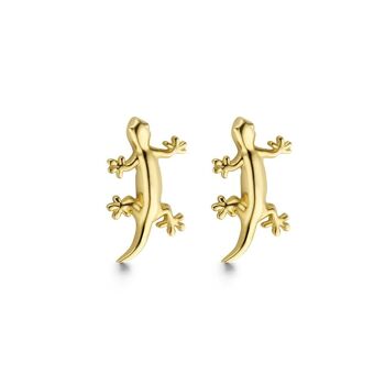 Boucles d'oreilles salamandre en or jaune 14K 1