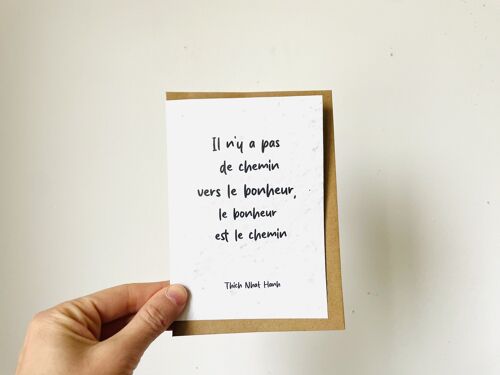 Carte à planter message positif