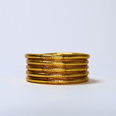 Jonc Bouddhiste Mantra Dark Gold