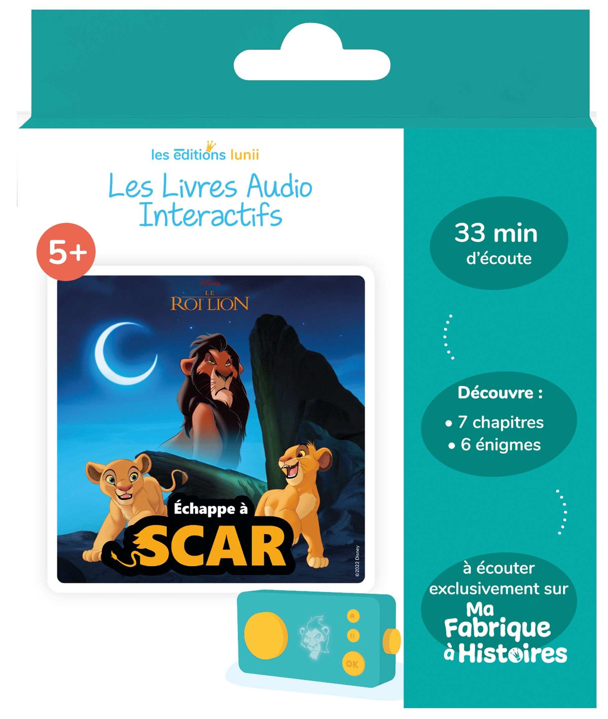 Il Re Leone Escapes Scar - Audiolibro interattivo dai 5 anni da ascoltare su Ma Fabrique à Histoires