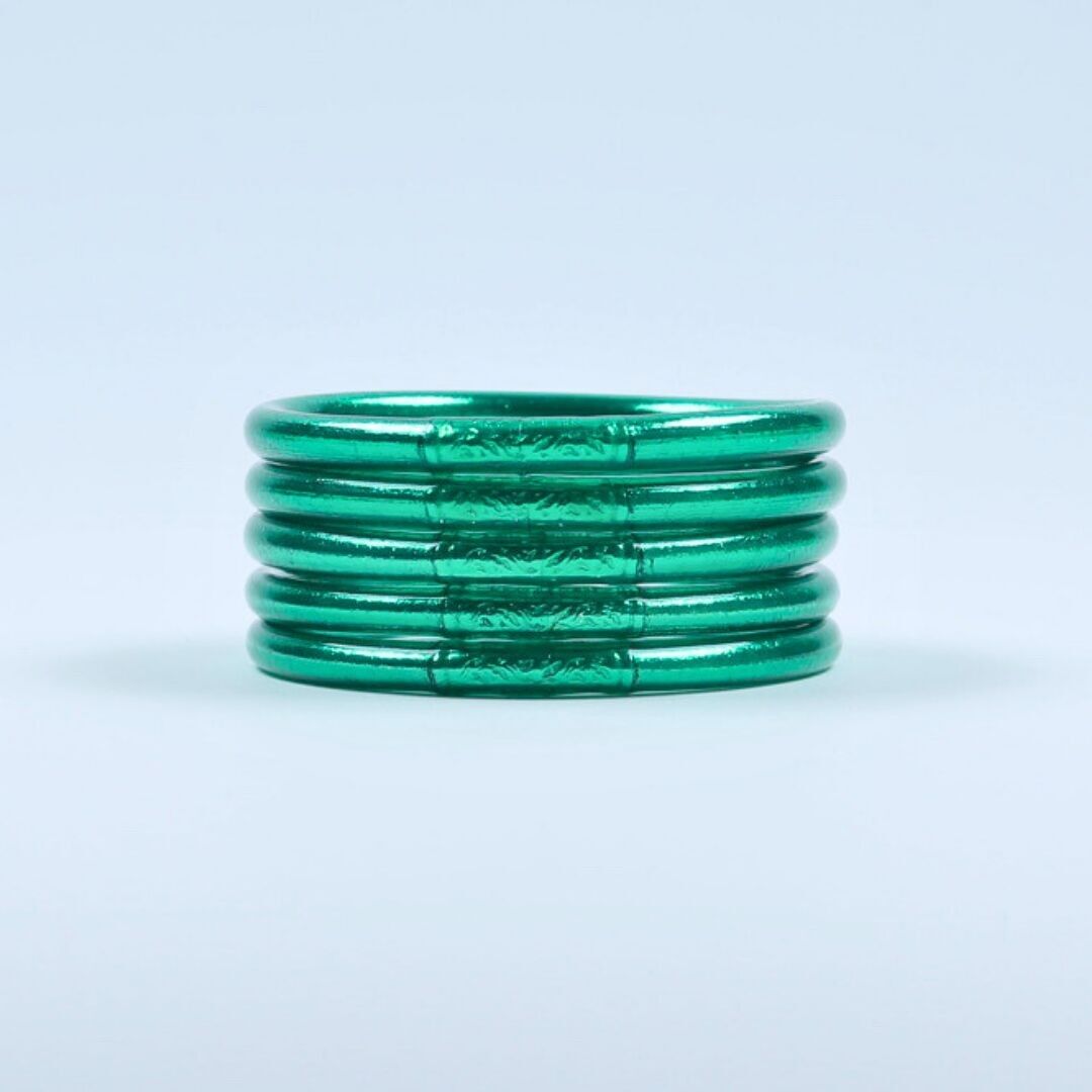 Jonc Bouddhiste Mantra Vert Sapin