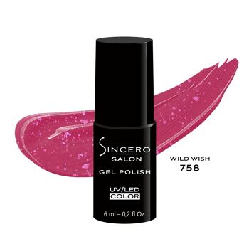 Vernis gel SINCERO SALON, 6 ml, Wild wish, 758