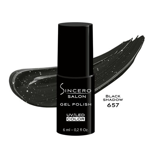 Gel polish SINCERO SALON, 6 ml, Black shadow, 657