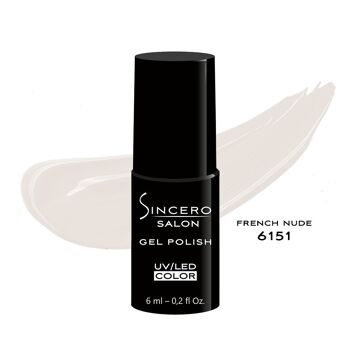 Vernis gel SINCERO SALON, 6 ml, French Nude, 6151