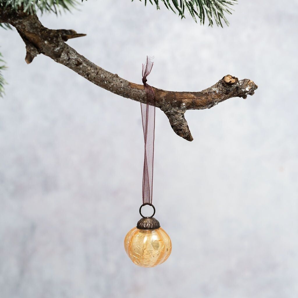 Lot de 6 petites boules de 1" en forme de côtes de champagne craquelées