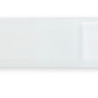 Glass nail file duplex, white SINCERO SALON, 90 mm