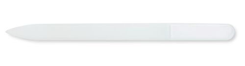 Glass nail file duplex, white SINCERO SALON, 135 mm