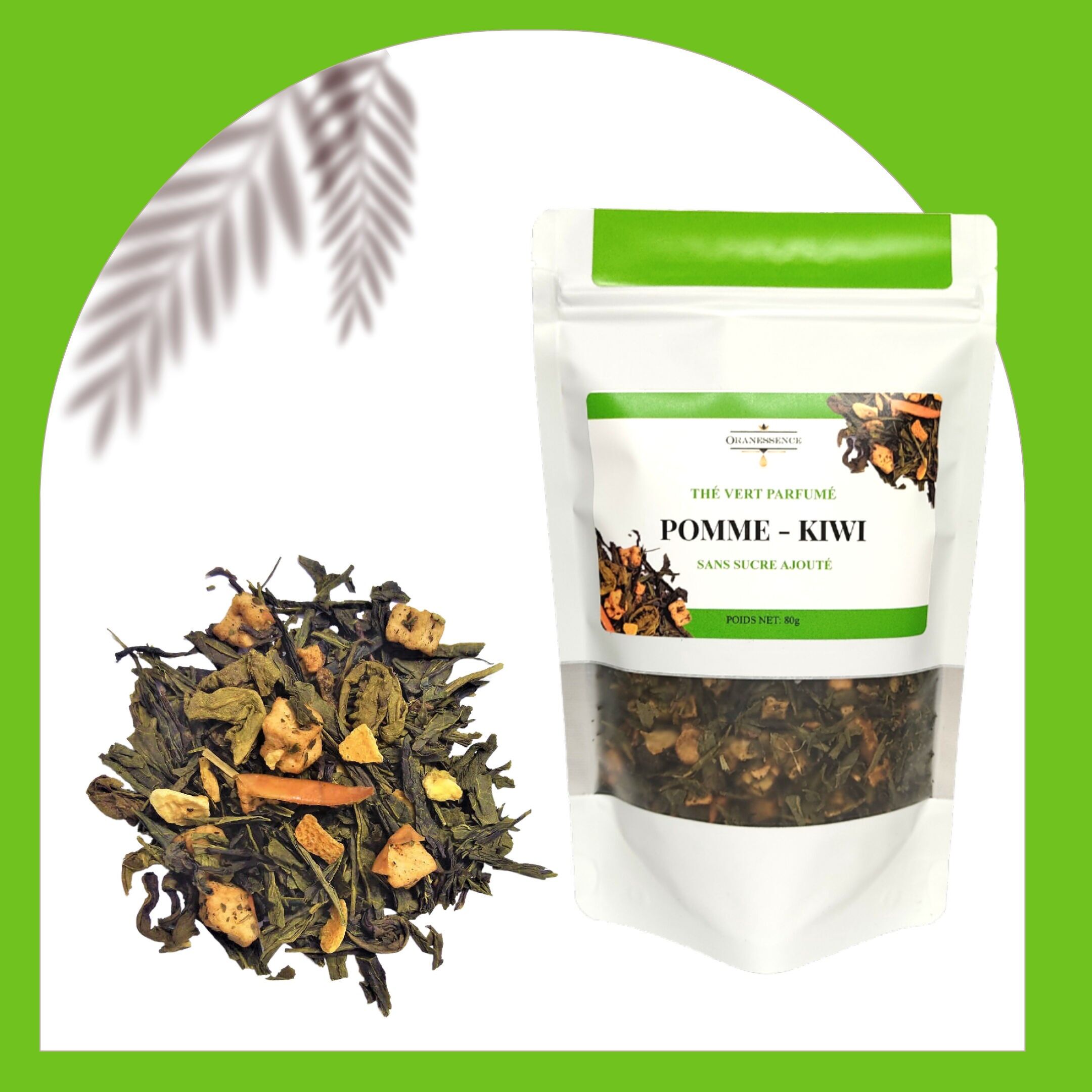 Aromatisierter grüner Tee – Apfel-Kiwi