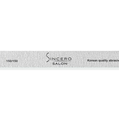 Nail file, straight, speedy zebra SINCERO SALON, 150/150