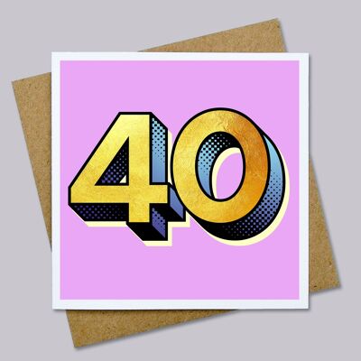Tarjeta dorada 40