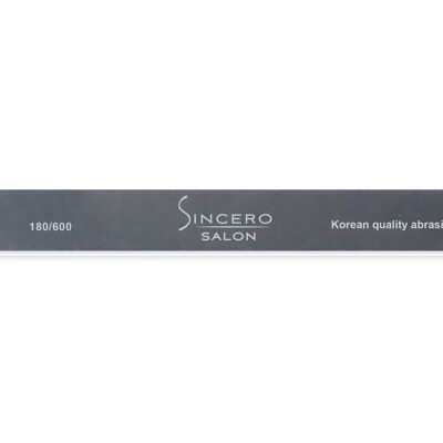 Nagelfeile, gerade, schwarz SINCERO SALON, 180/600