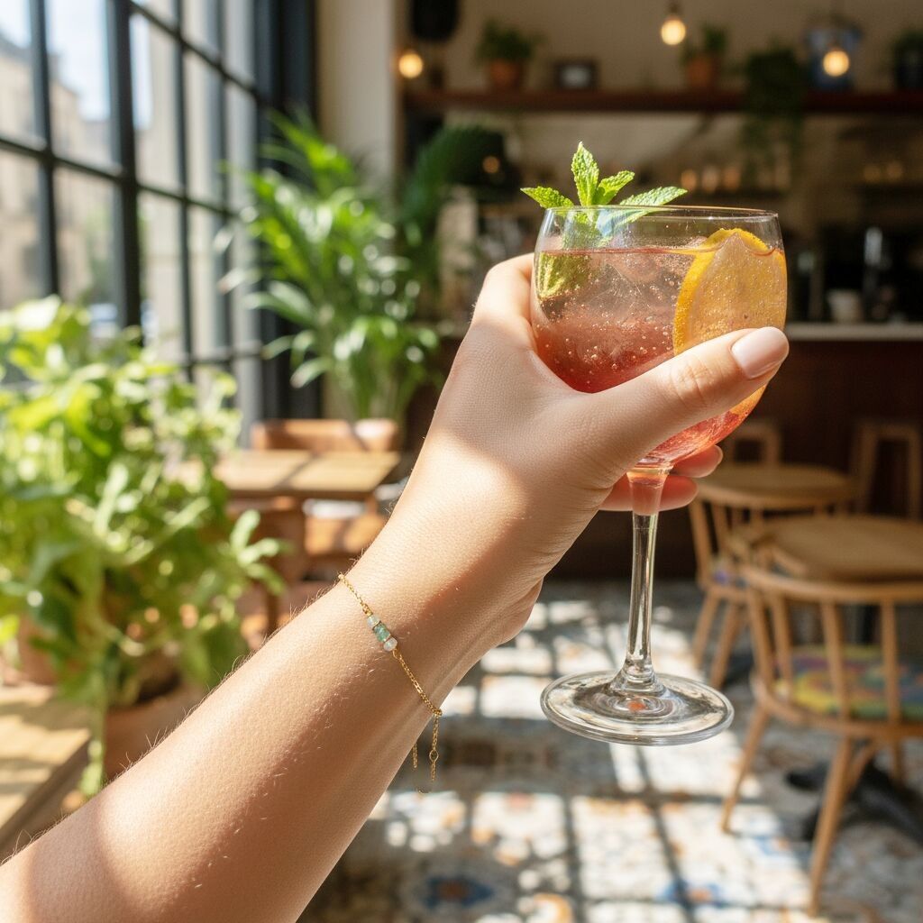 MINI-DREAM bracelet with green natural stones