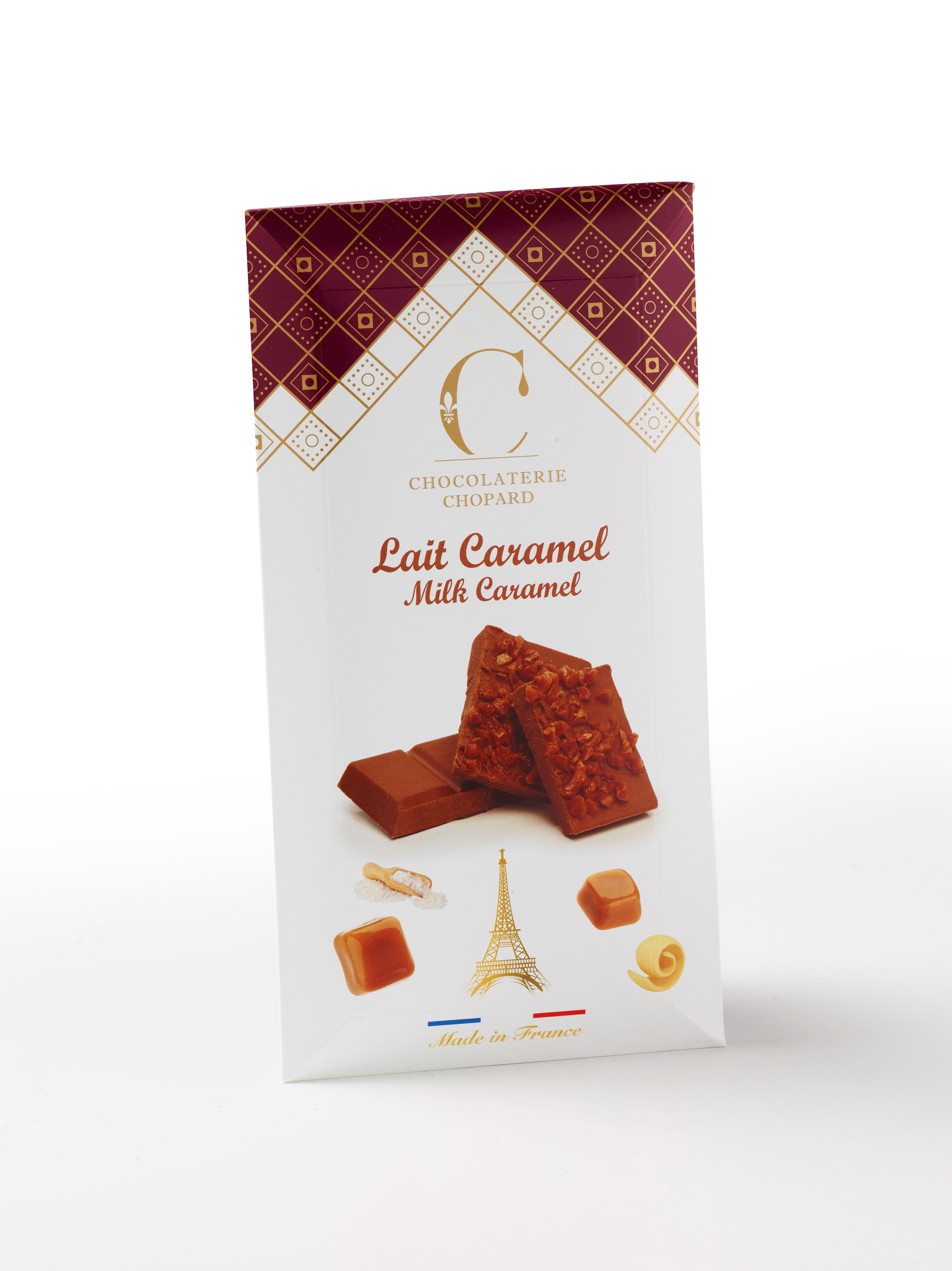 Milk Chocolate Bar with Salted Butter Caramel Chips 100g