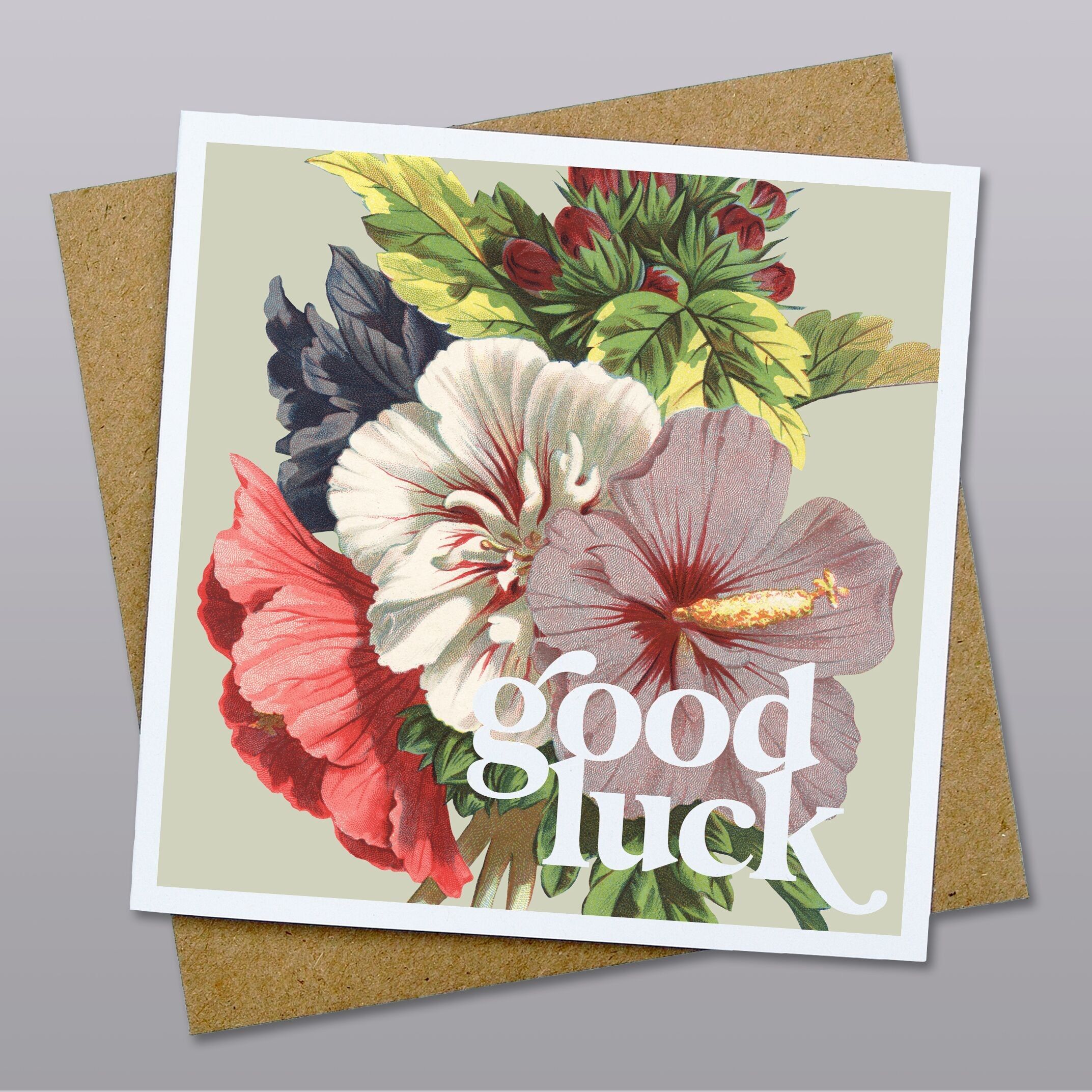 Viel Glück - Blumenkarte