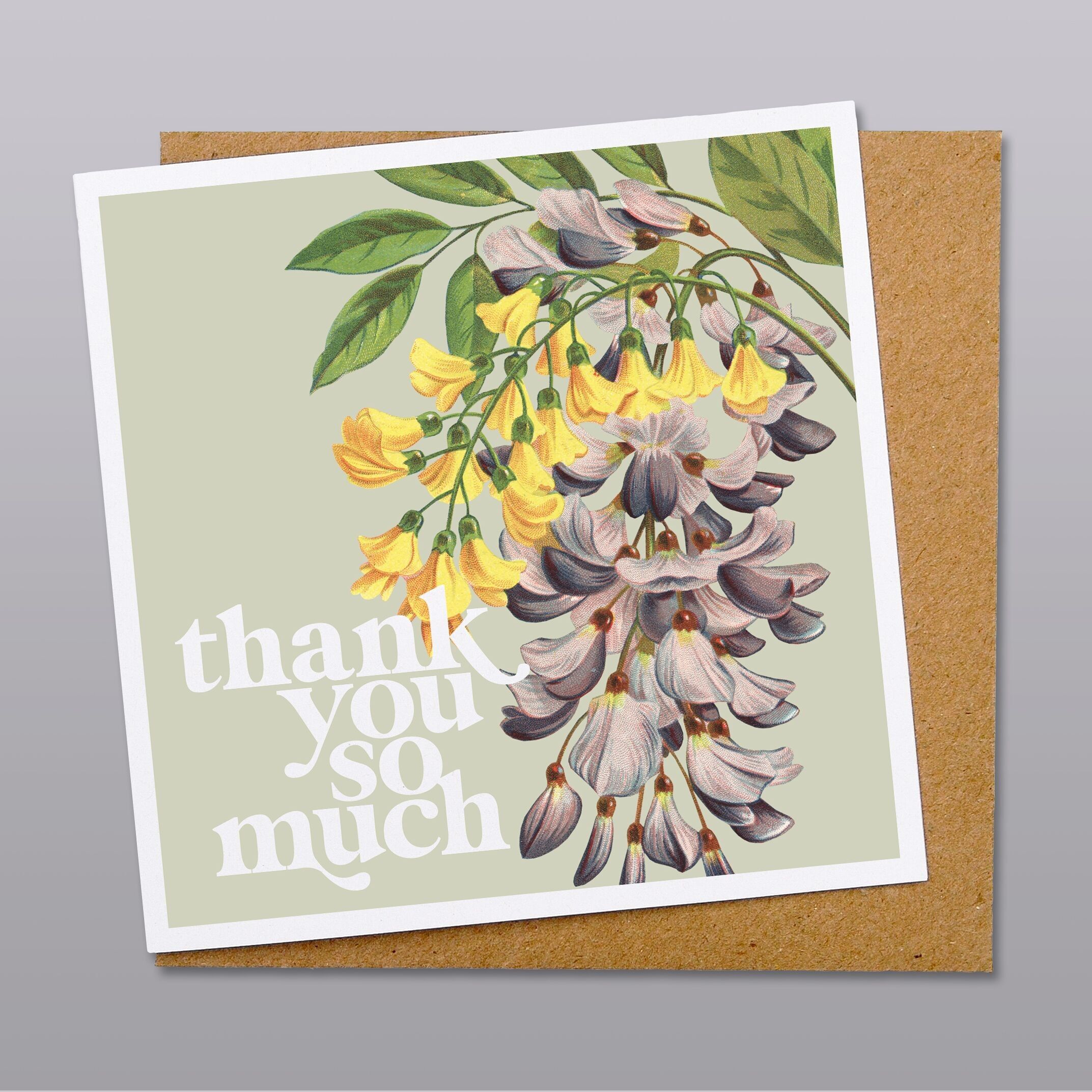 Grazie mille - Biglietto floreale