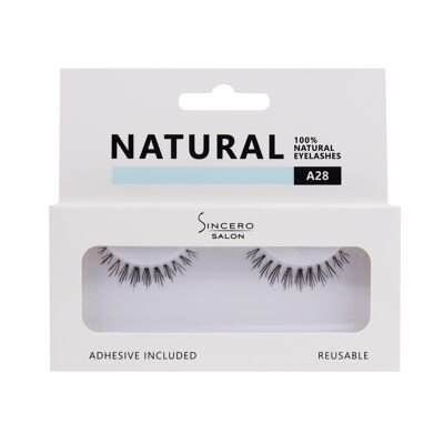 Pestañas NATURAL A28 SINCERO SALON, 1 ud.