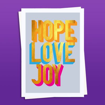 Hope Love Joy Art Print