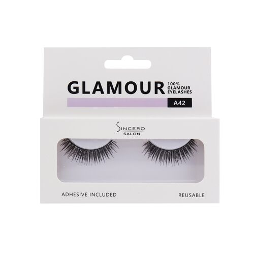 Eyelashes GLAMOUR A42 SINCERO SALON, 1 pc