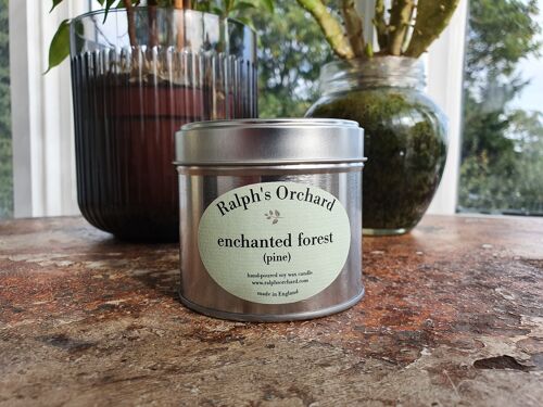 Enchanted Forest scented naturalcandles in tin