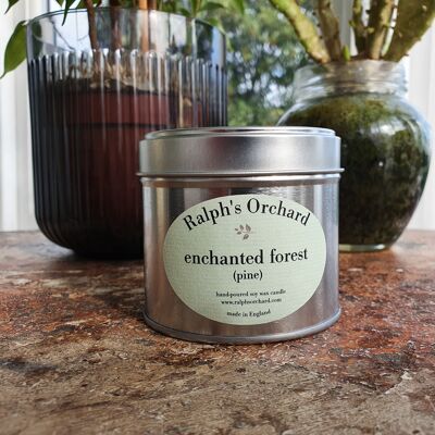 Enchanted Forest scented naturalcandles in tin