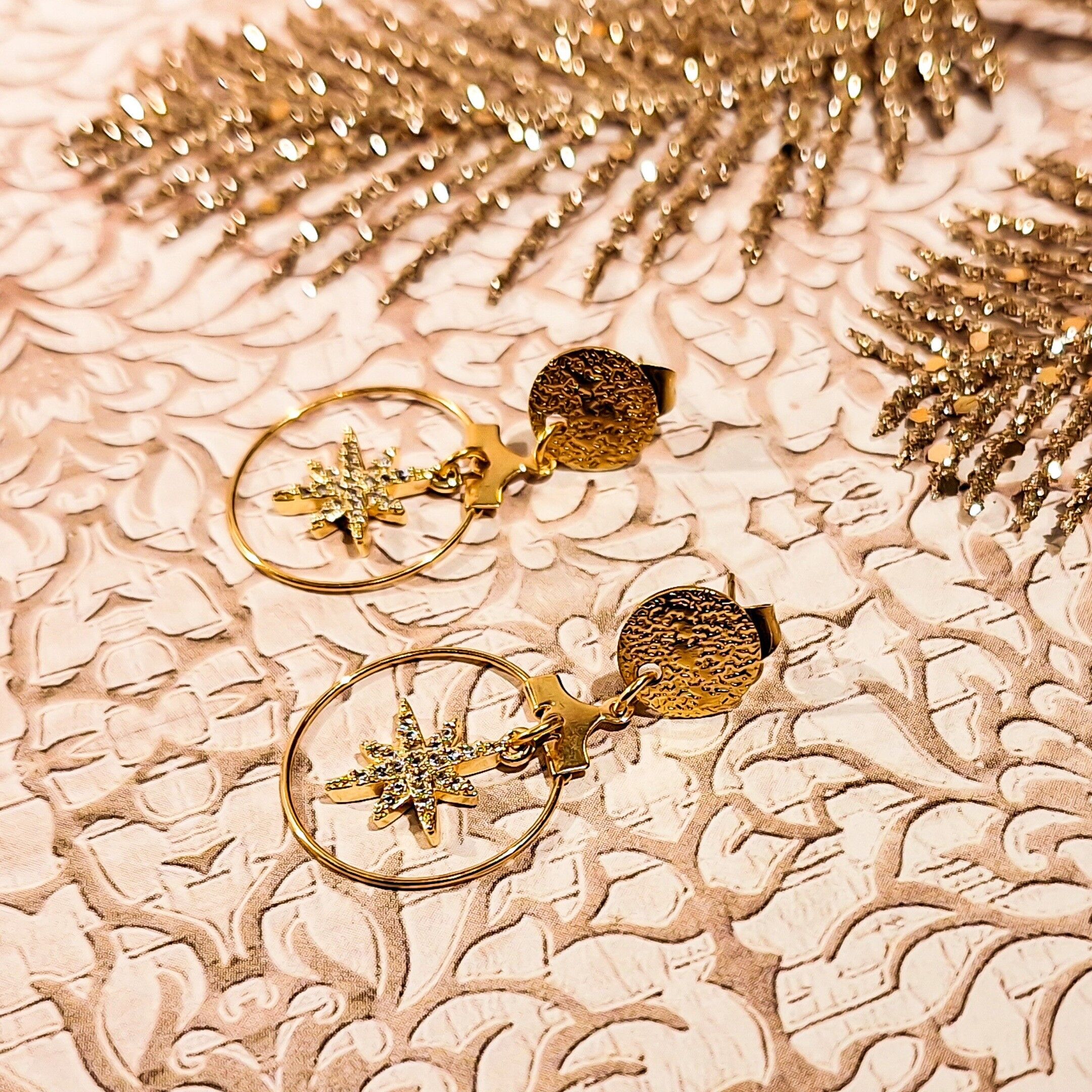 Orecchini a cerchio con zirconi e strass, in acciaio inossidabile, per la festa della mamma, regalo di Natale per insegnanti