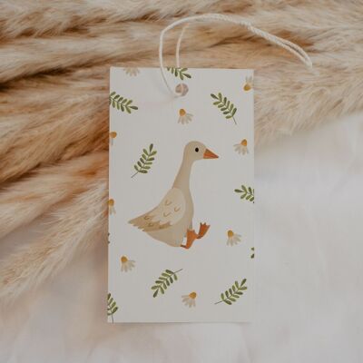 Étiquettes cadeaux oie anniversaire enfant oies / canard - 6x étiquettes cadeaux A7