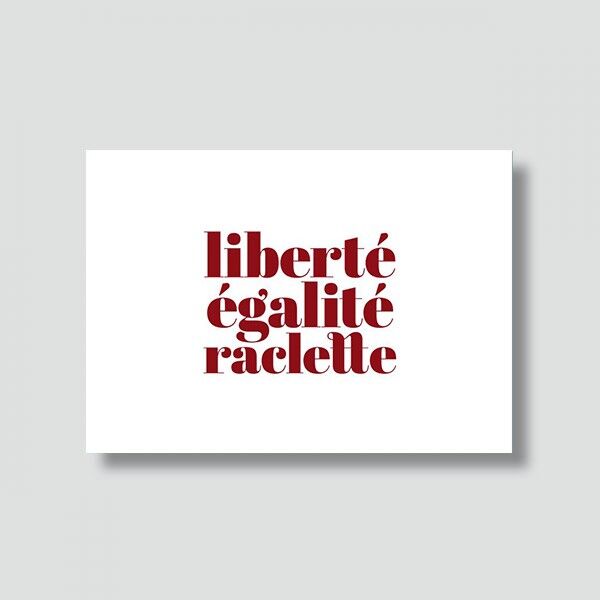 Tarjeta “Cheese & Love”: Raclette Libertad e Igualdad (con sobre)