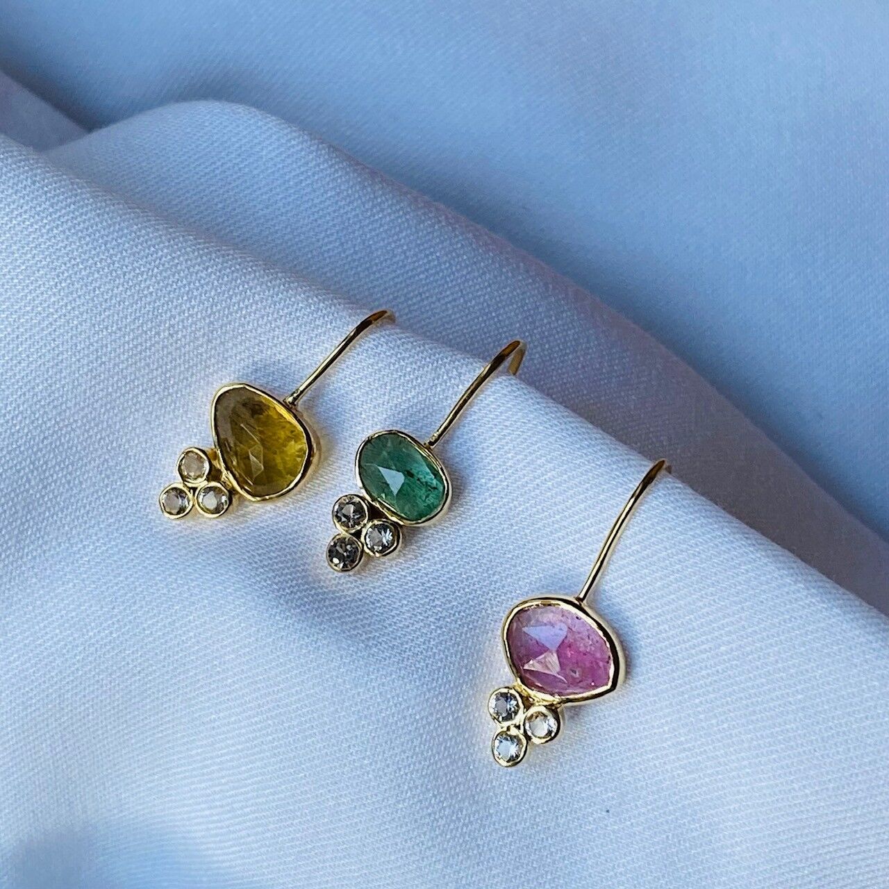 Orecchino tormalina e topazio - Peninsula BOLU83