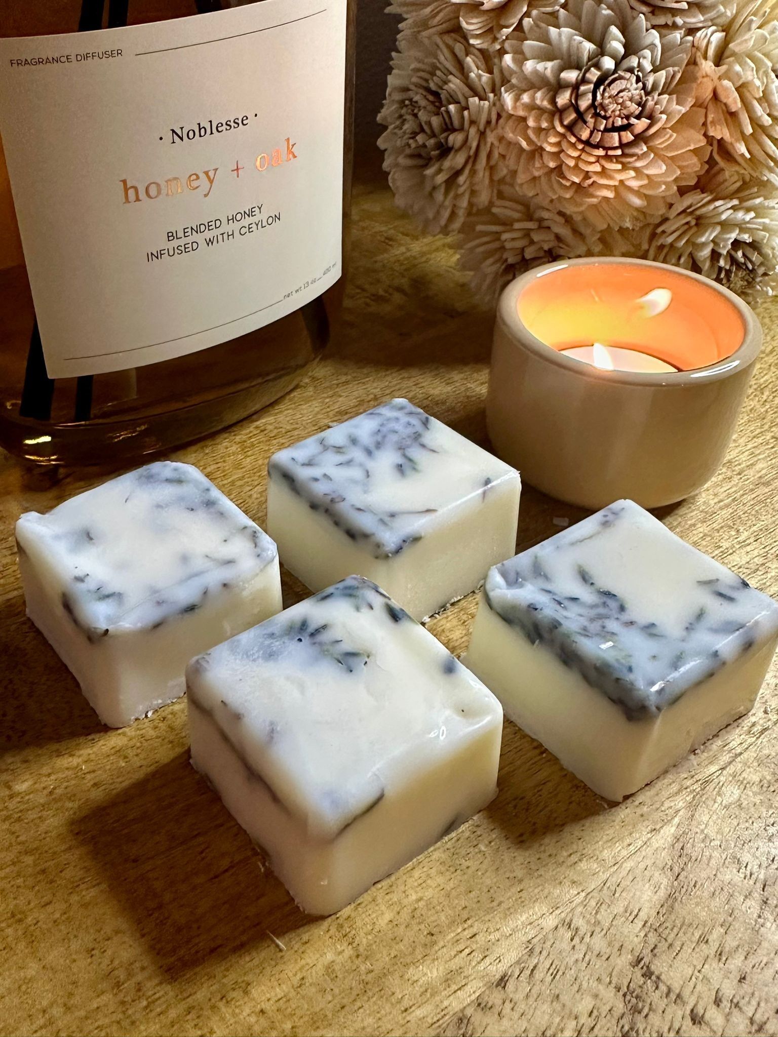 4 blocchi di cera aromatica sciolgono la lavanda fresca
