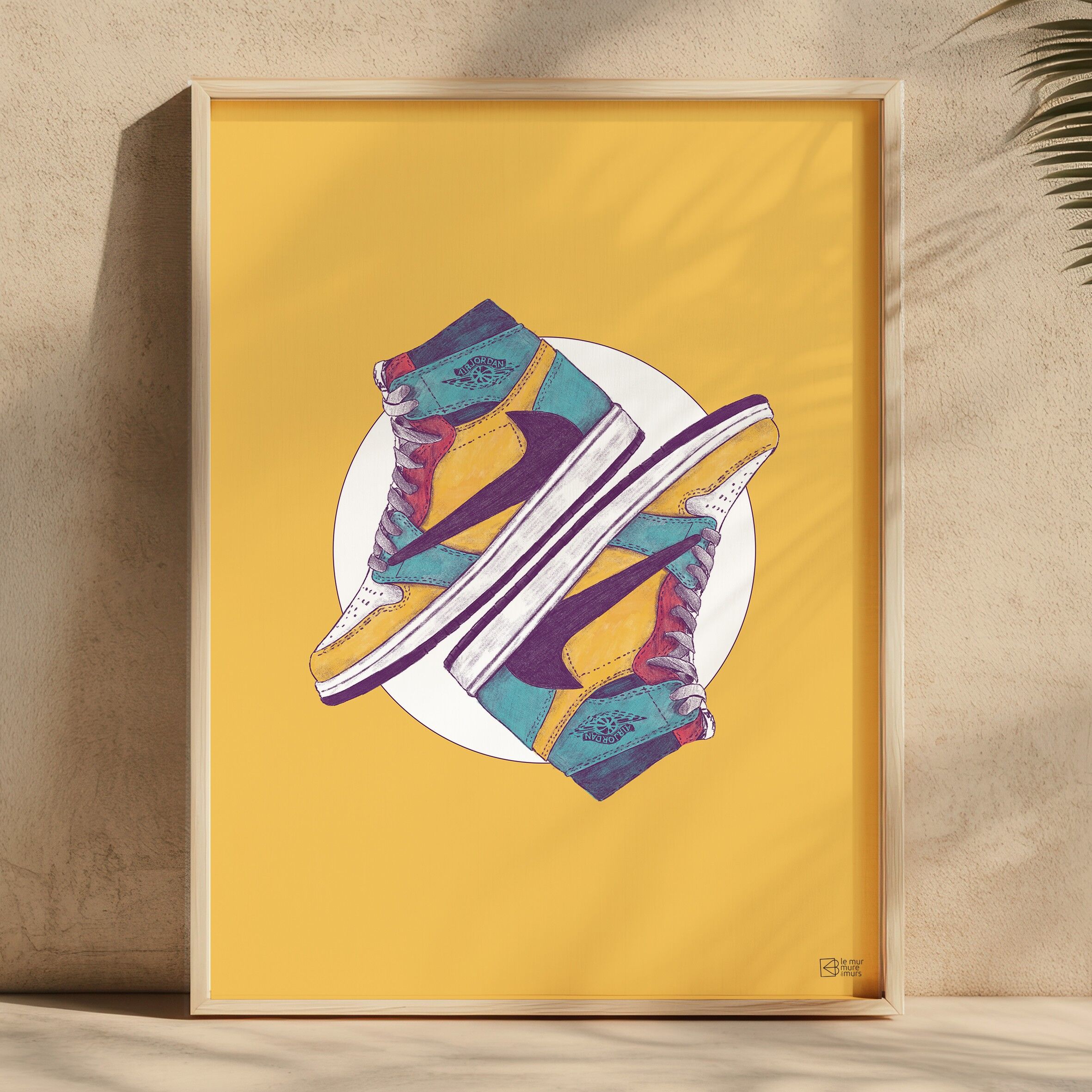 Poster colorato della scarpa Air Jordan 1