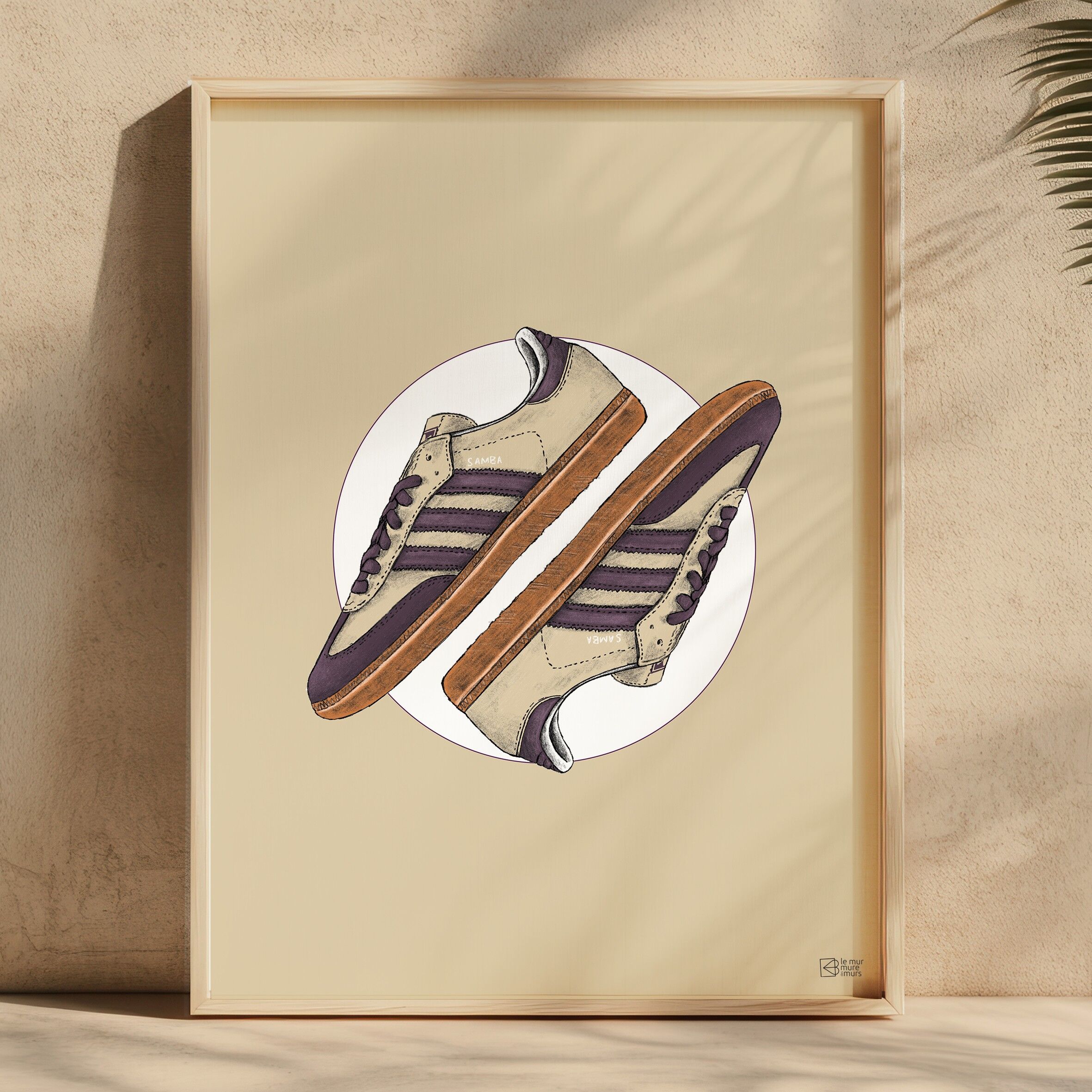 Poster colorato della scarpa da ginnastica Samba