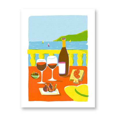 Aperitivo vista mare - Poster artistico
