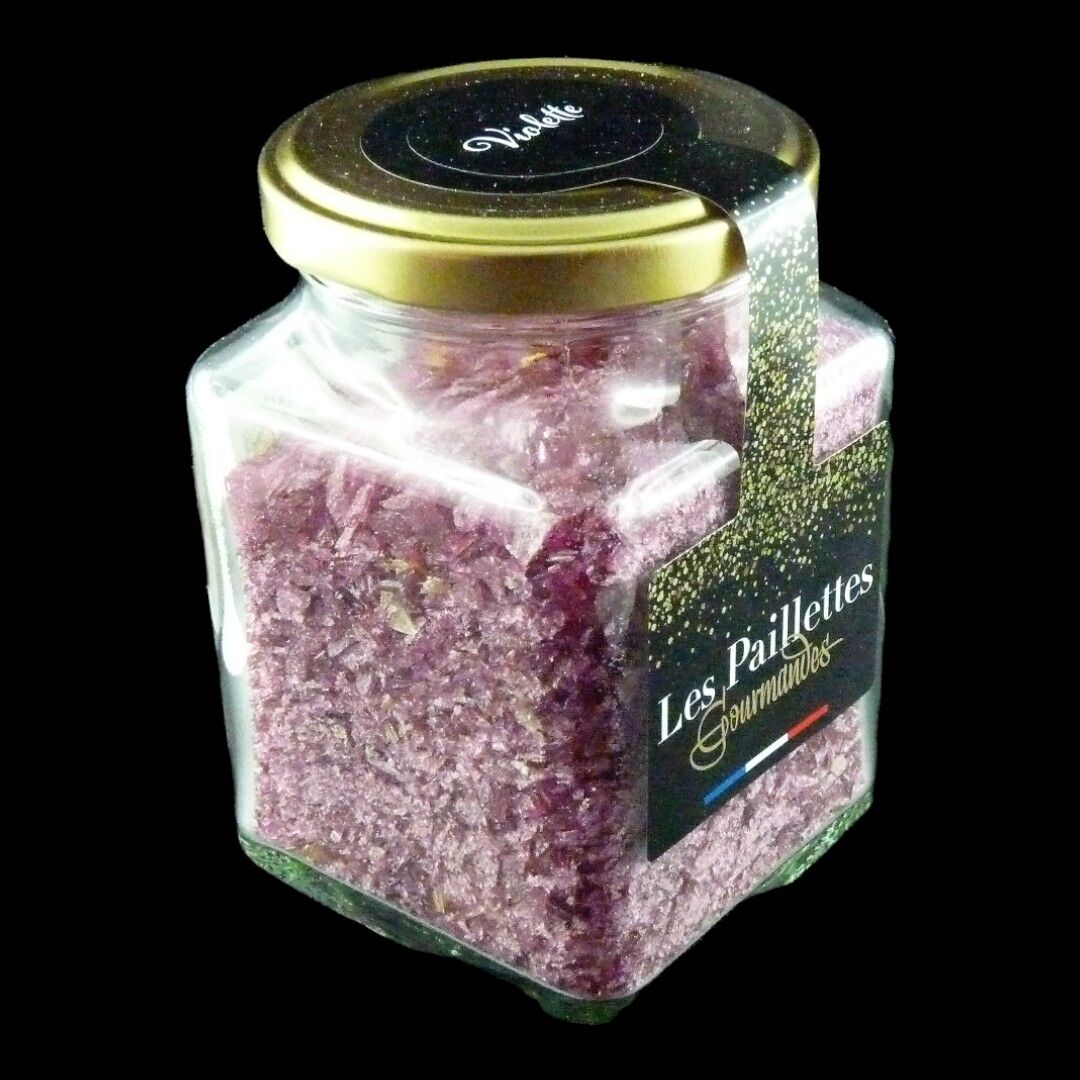 Bonbonflocken mit Veilchenaroma im Glas 150g