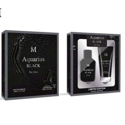 SET PERFUME 50ML AQUARIUS BLACK