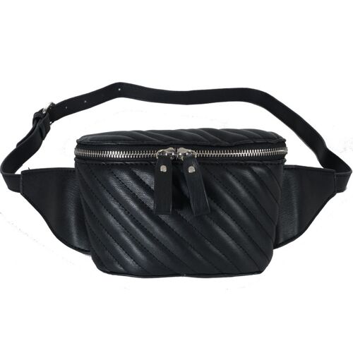 [ 8263-1c ] black ladies' belt bag / waistbag