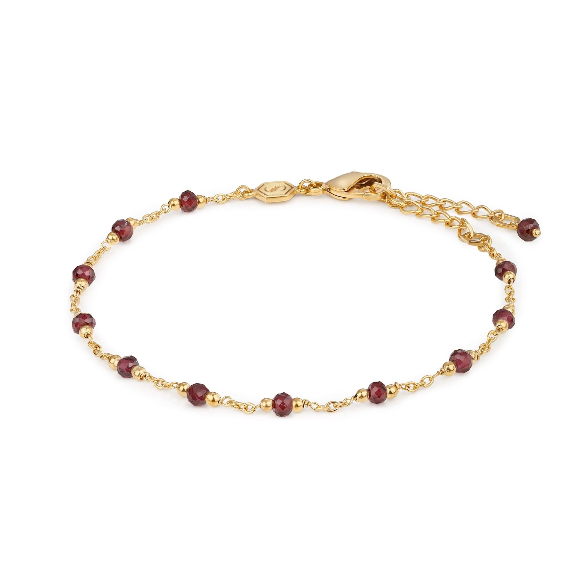 Pulsera Elyssa en piedras granates