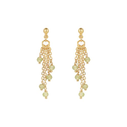 Boucles d'oreilles Elyssa en pierres Péridot