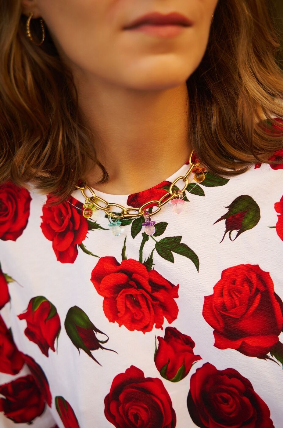 Collana a catena con ciucci in resina