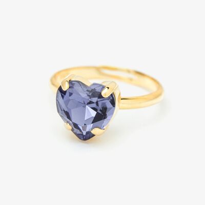 Anello PER BAMBINI Cuore Viola Oro